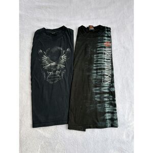 Vintage Harley Davidson Tee Shirt/Sleeveless Tee Shirt Lot of Two, Size Large